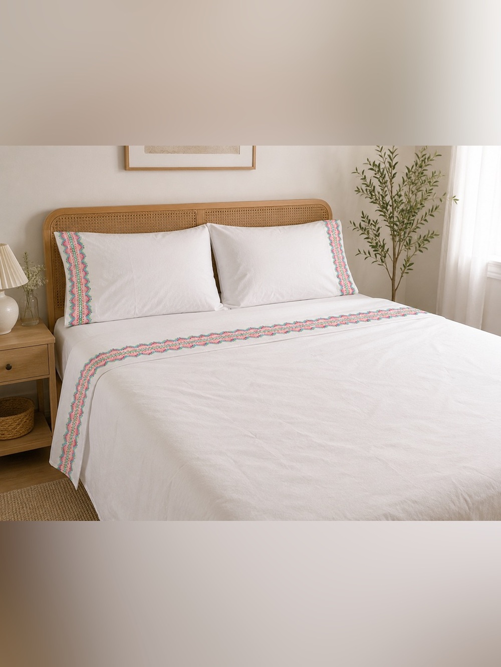 Lilly Pulitzer x Pottery Barn Full Flat Sheet & 2 Pillowcases Organic Cotton